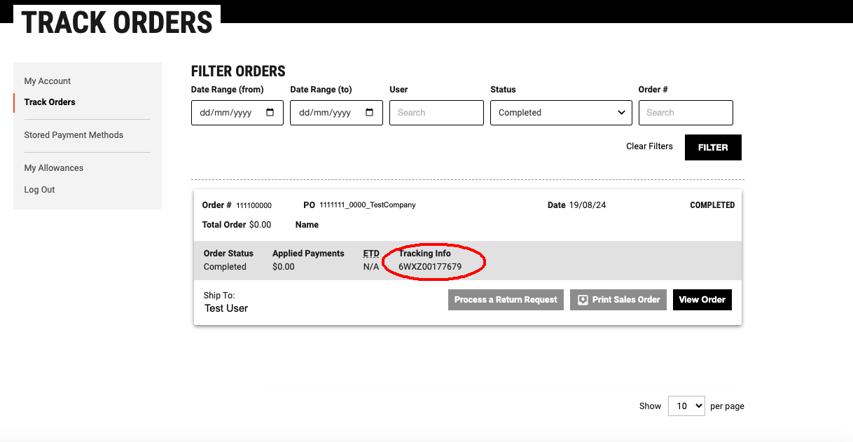 How to view and track your order